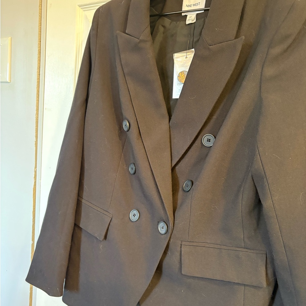 Nine West Women's Double-Breasted Black Blazer